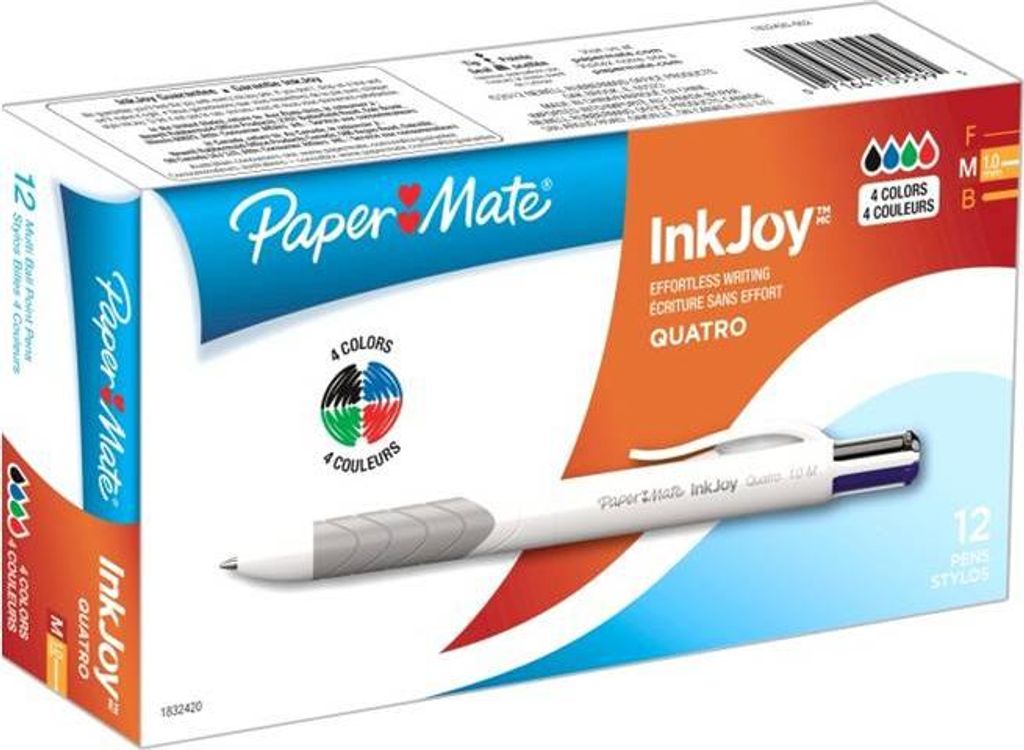 12x Paper:Mate Penna a sfera a quattro colori InkJoy Quatro Immagine del prodotto 