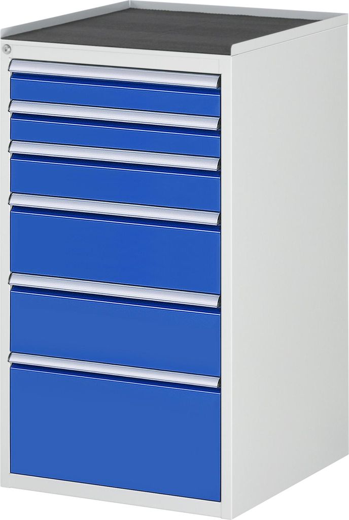 Rau Schubladenschrank m. Anti-Rutsch-Matte 6 Schubl.-L 2x90 1x120 2x180 1x270mm