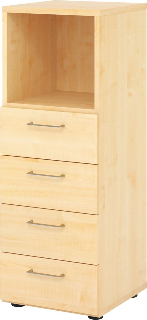 Hammerbacher Regal 3OH 4Schübe Ahorn/Ahorn 4032062308707