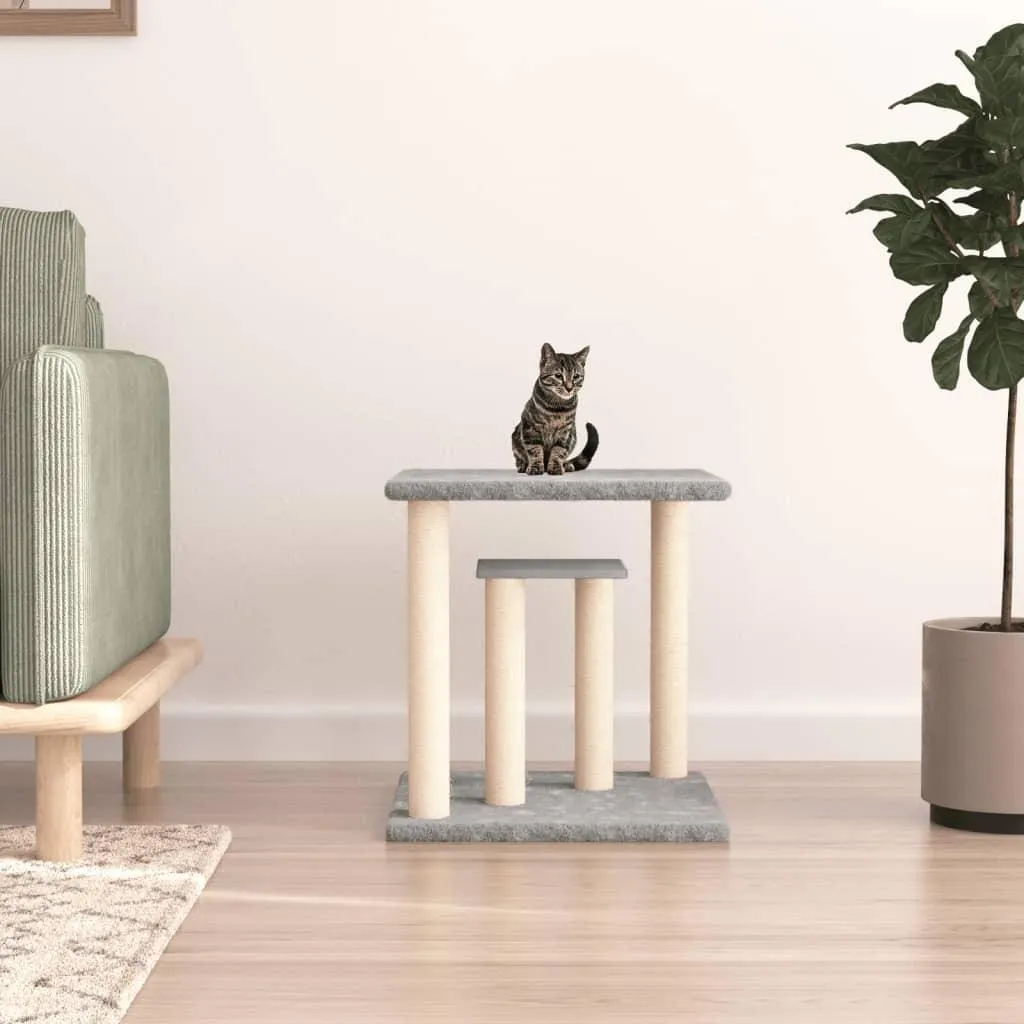 vidaXL Arbre à chat avec plates-formes Gris clair 50 cm pour petit chat - 2