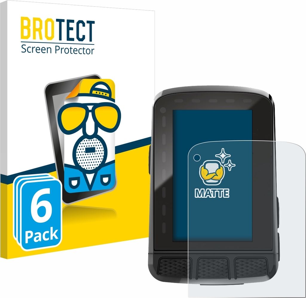 6x BROTECT Schutzfolie für Wahoo Elemnt Roam V2 GPS Displayschutz Displayschutzfolie Folie Matt Entspiegelungsfolie