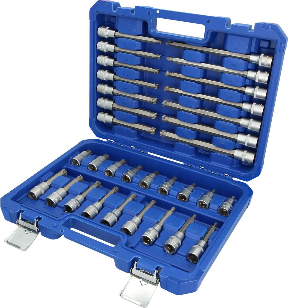 BRILLIANT TOOLS 32-tlg. RIBE Steckschlüssel-Satz 1/2" Stahl