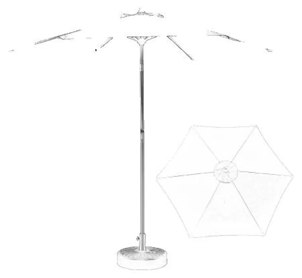 Parasol de jardin rectangulaire gris foncé avec manivelle - 2x3m Modèle V1