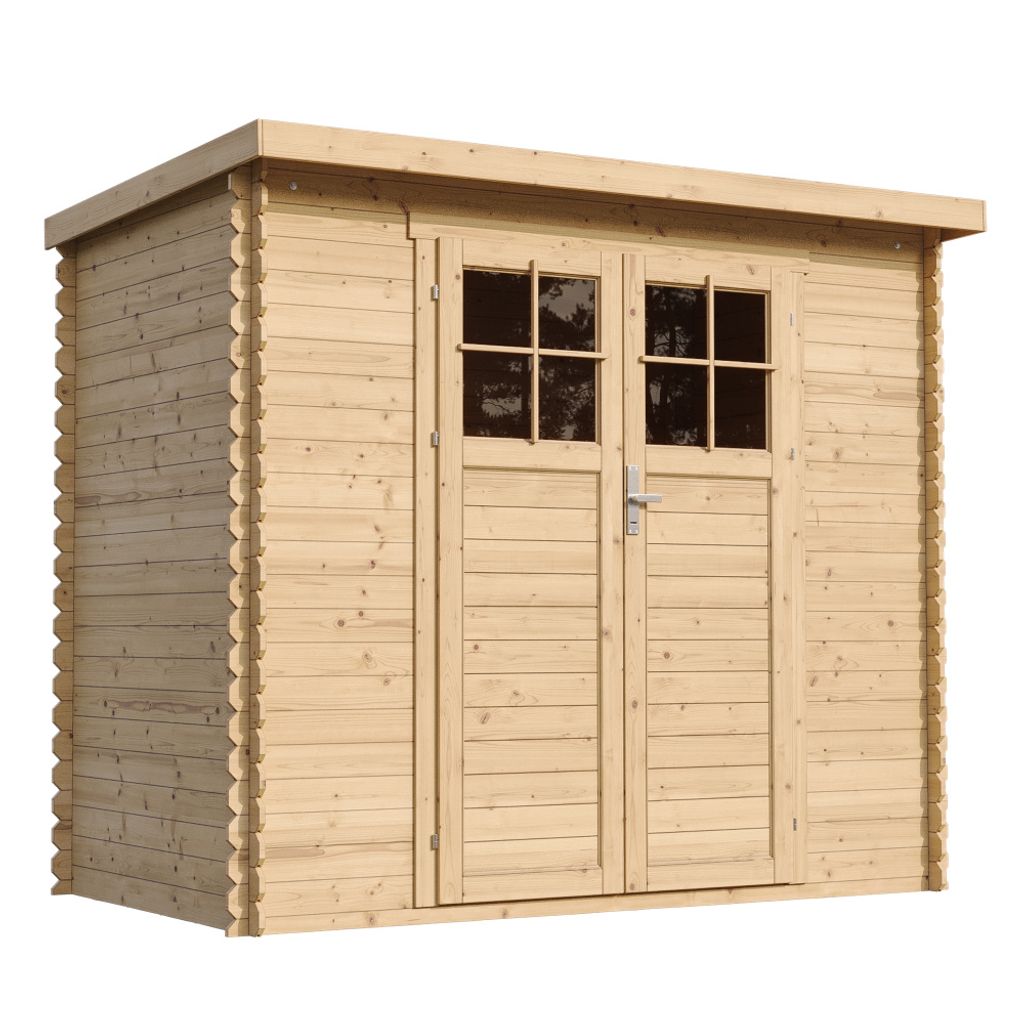 Abri de jardin en bois AVEC SOL IMPRIMÉ, porte Image du produit 
