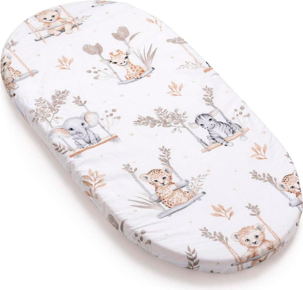 Happy Jungle Spannbettlaken mit Gummiband 80x40cm Produktbild 