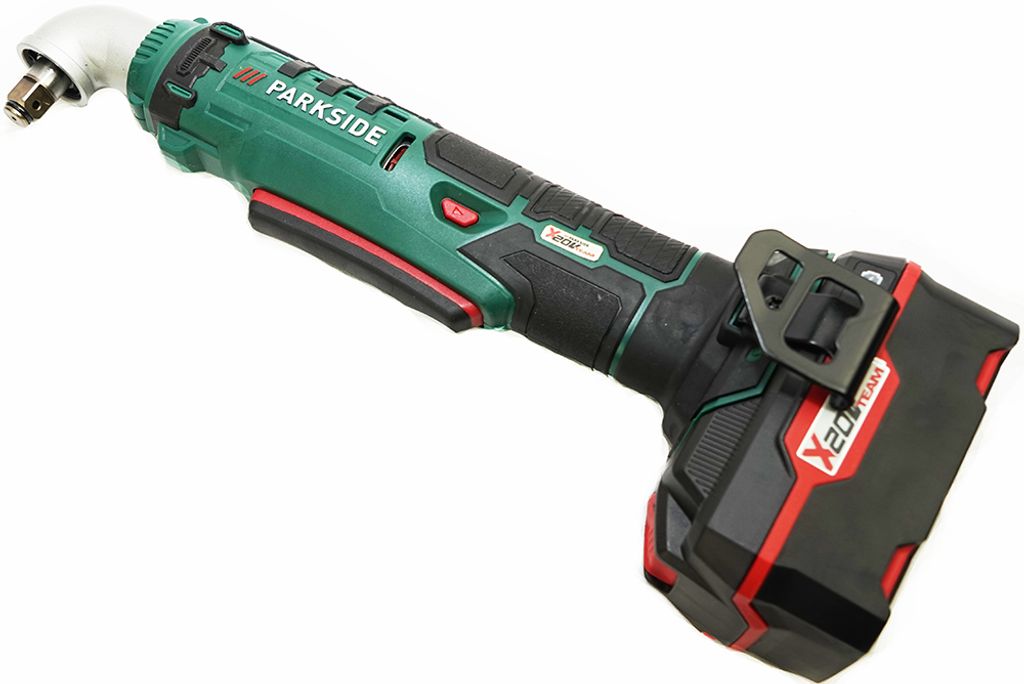 Parkside 20V Akku Winkelschlagschrauber PAWS 20 A1 Winkel Schlagschrauber 1/2 Zoll inkl. Akku (4Ah) u. Ladegerät