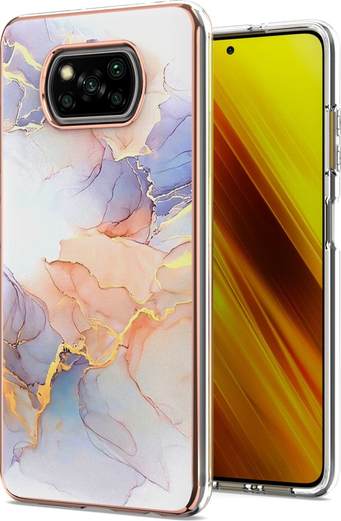 Xiaomi Poco X3 Hülle, Muster Handyhülle Weich TPU Bumper Schutzhülle für Xiaomi Poco X3 NFC / X3 Pro Weiß