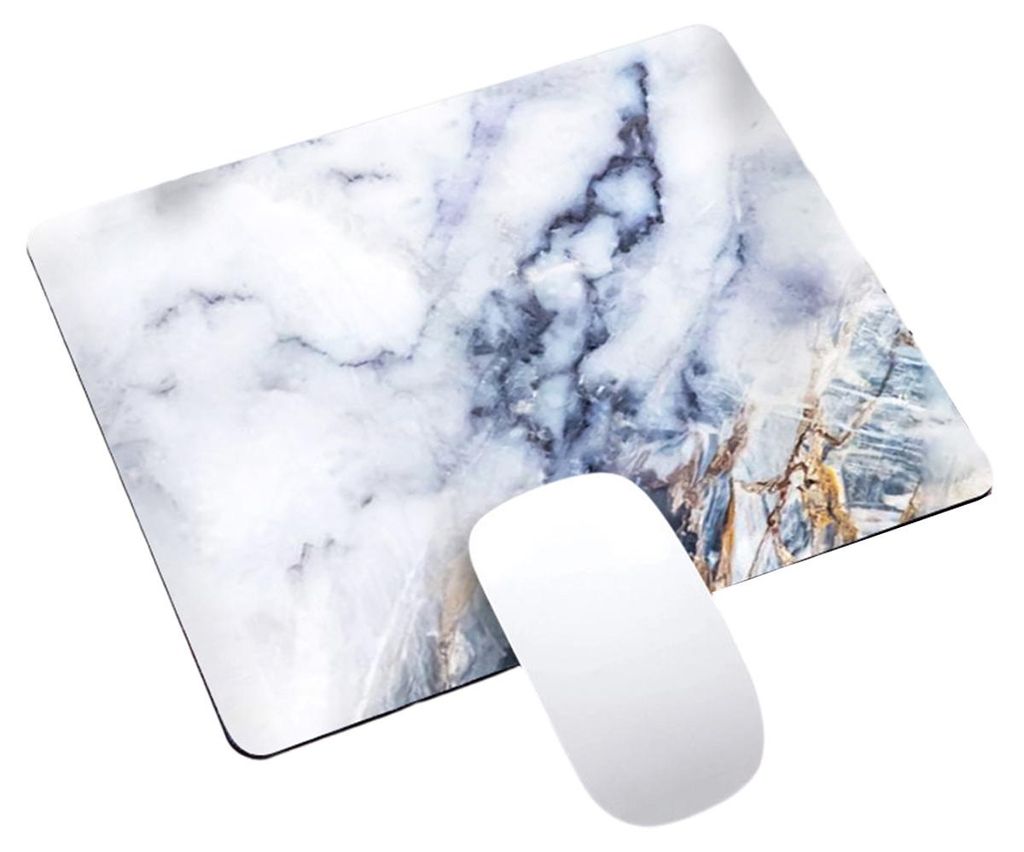 Mauspad, Marmor-Mauspad, waschbares quadratisches Stoff-Laptop-Mauspad