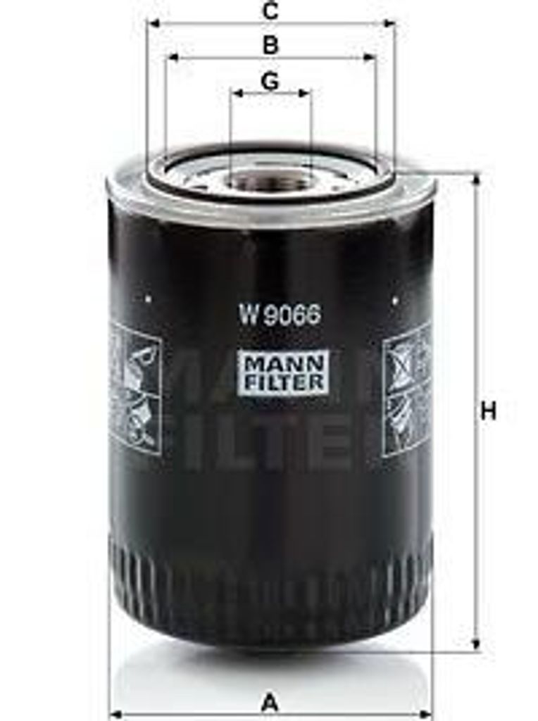 MANN-FILTER W 9066 Ölfilter OE 1230A045 kompatibel mit Pajero, L200