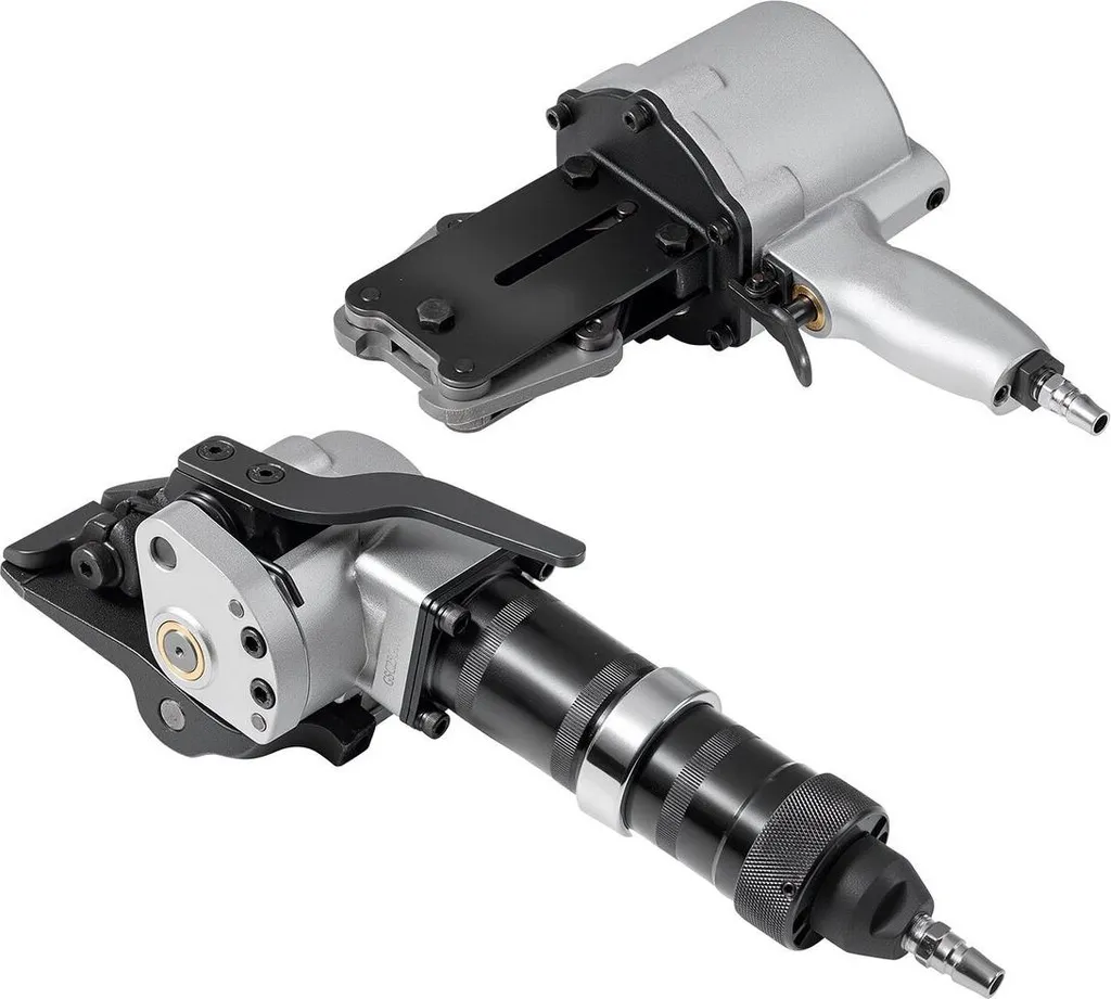 Presse à balles pneumatique pour feuillard métallique 32mm robuste 8.5kN
