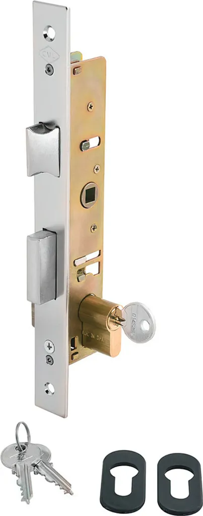 Serrure CVL 1983/20/5 avec têtière plate inox 22mm pour porte métallique