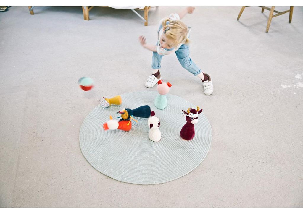 Lilliputiens Bauernhof Kegelspiel - Mein erstes weiches Bowling-Set für Kleinkinder
