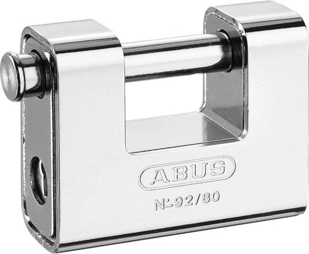 Cadenas rectangulaire ABUS 80mm en acier blindé pour conteneur et box