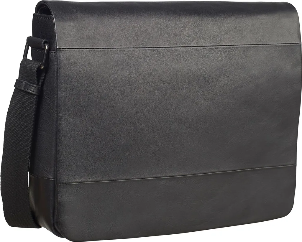 Borsa a Tracolla Leonhard Heyden Hamburg Nero | Pelle di Alta Qualità