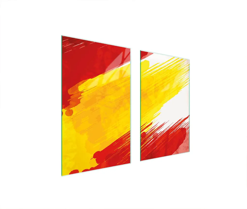 Copri Piano Cottura 75x52 Rosso in Vetro | Protezione Fornelli 2 Pz