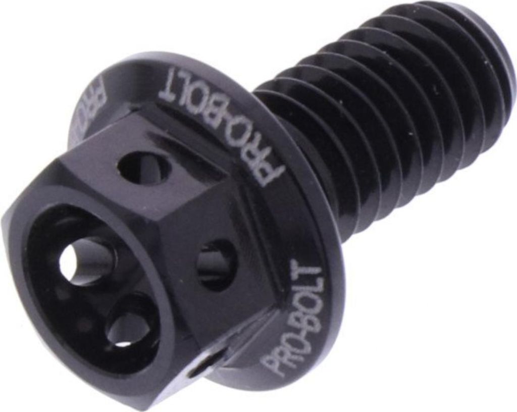 Schraube JMP 6 Kant Bolt M6x1,00mm 12mm Aluminium Racing schwarz