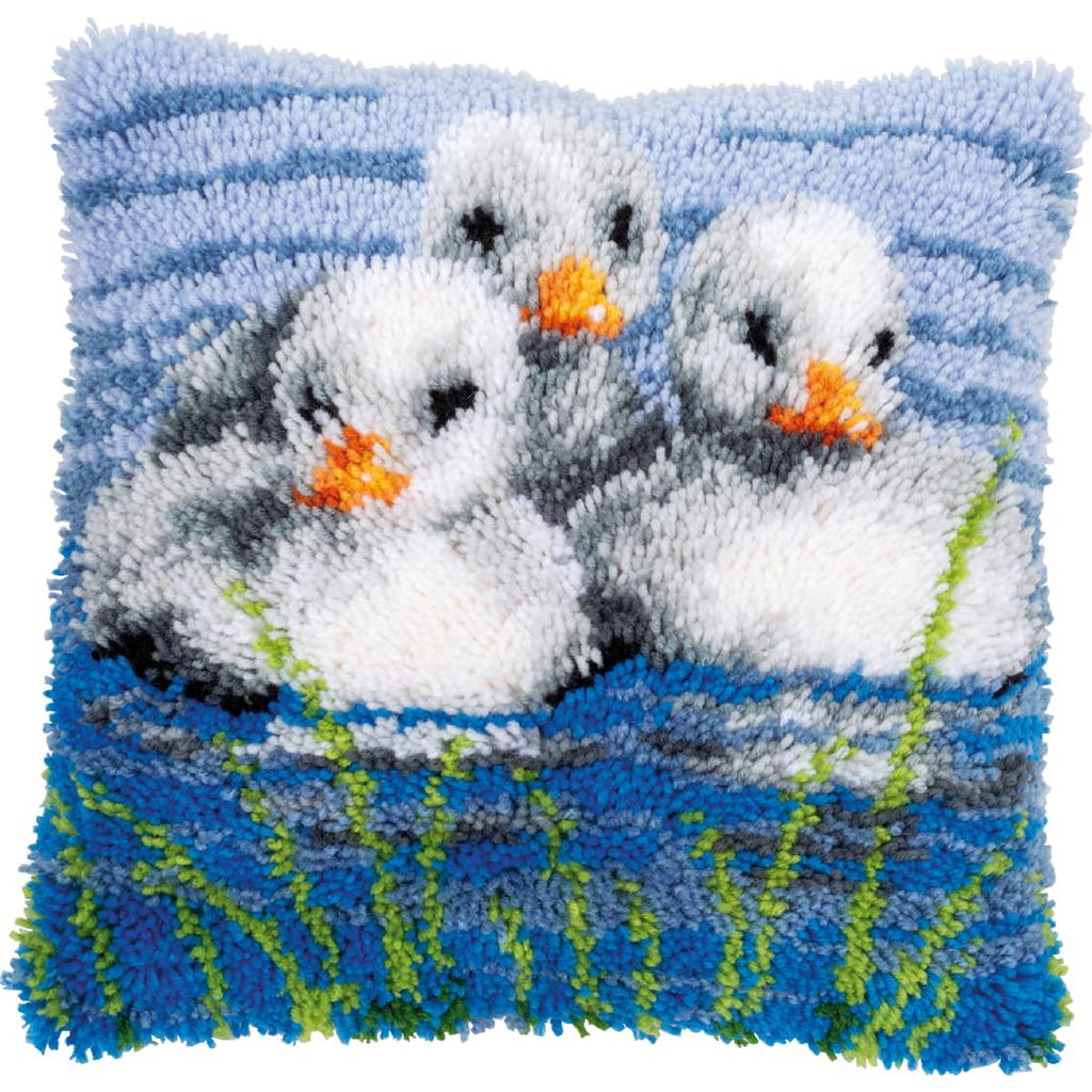 Vervaco Knüpfkissenpackung Küken im Wasser