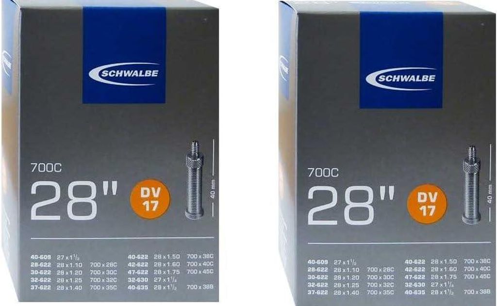 Schwalbe 2x Schlauch DV17 (28/47-622/635) 28x1.10/1.75\" 28 Produktbild 