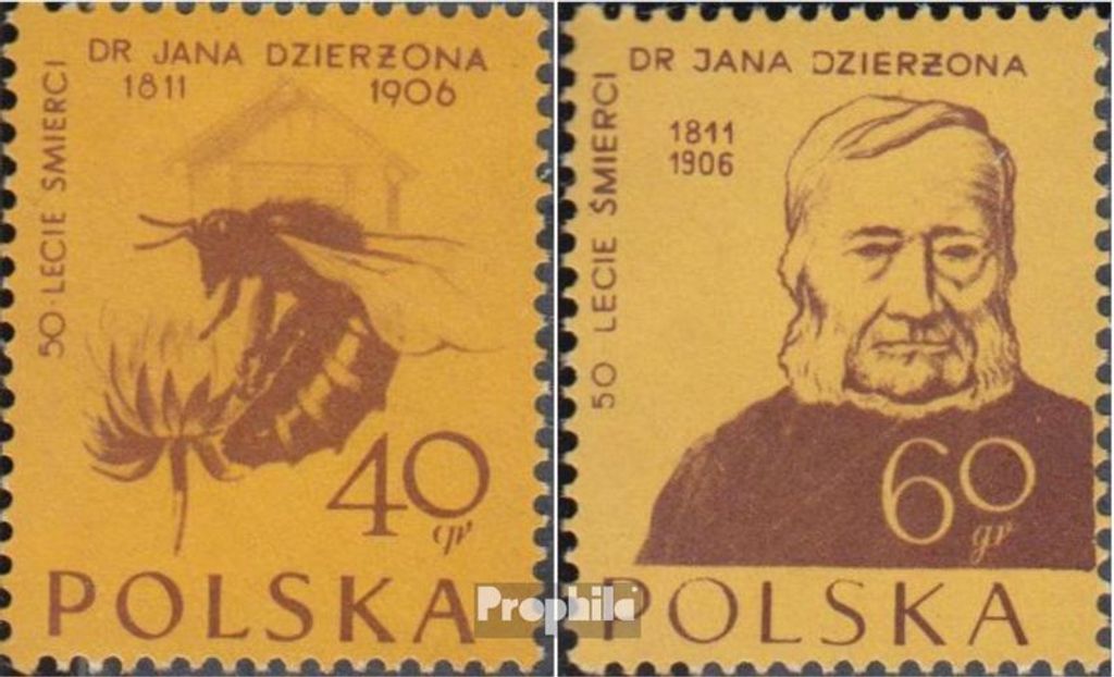 Briefmarken Polen 1956 Mi 982-983 (kompl.Ausg.) postfrisch Jan Dzierzon