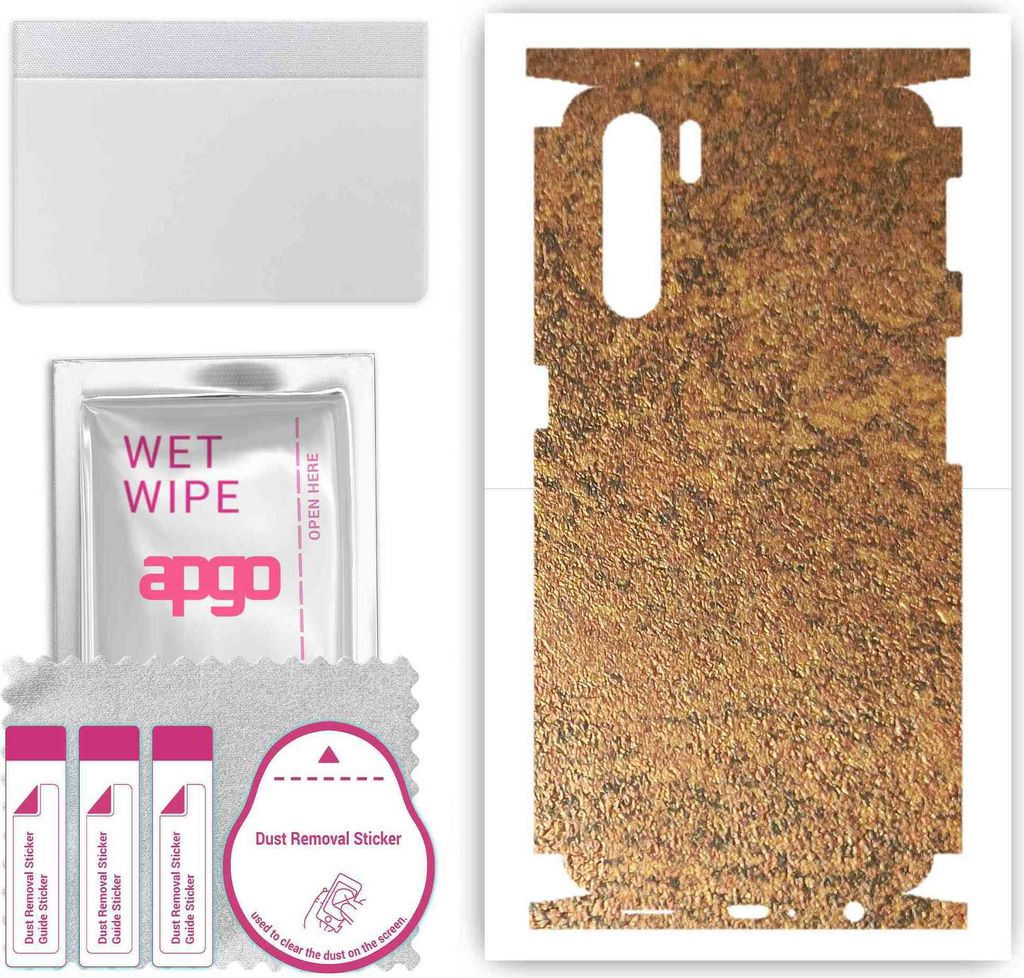 apgo Rückseite + Seiten Schutzfolie, Skin, kompatibel mit Oppo Reno3, Hinten Displayschutzfolie aus Vinylfolie, kratzfest, einfache Montage - Rost...