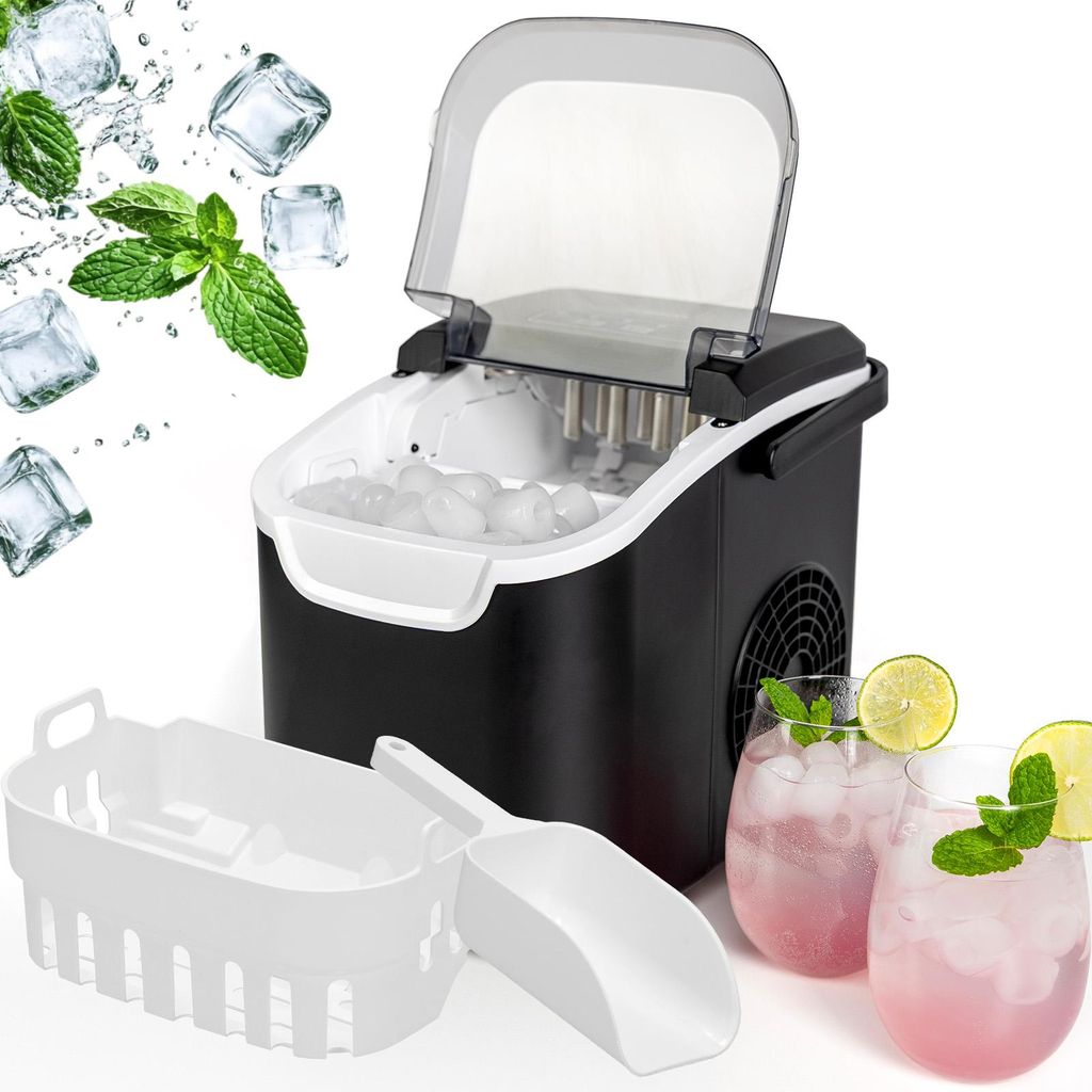 Eiswürfelbereiter MPM MKD-206 100W mit großem schwarzem Produktbild 