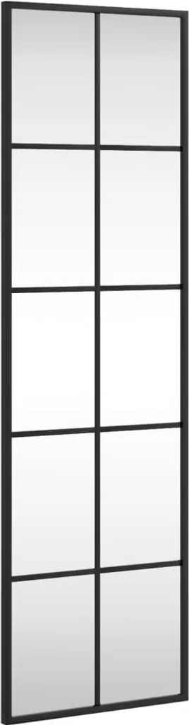 Specchio da parete nero 30x100 cm rettangolare in ferro