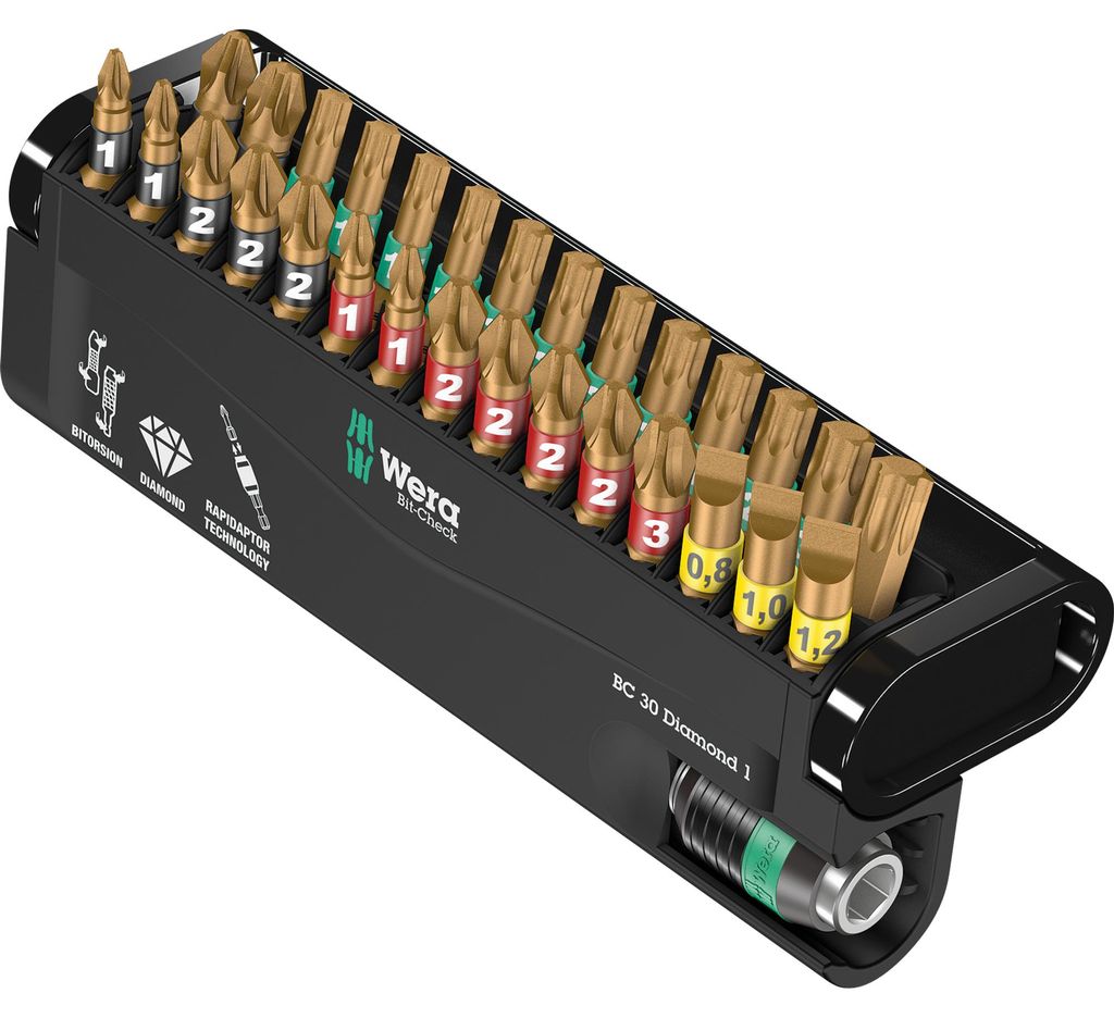 Wera - Bit-Sortiment, Bit-Check 30 Diamond 1, 30-teilig; Produktbild 