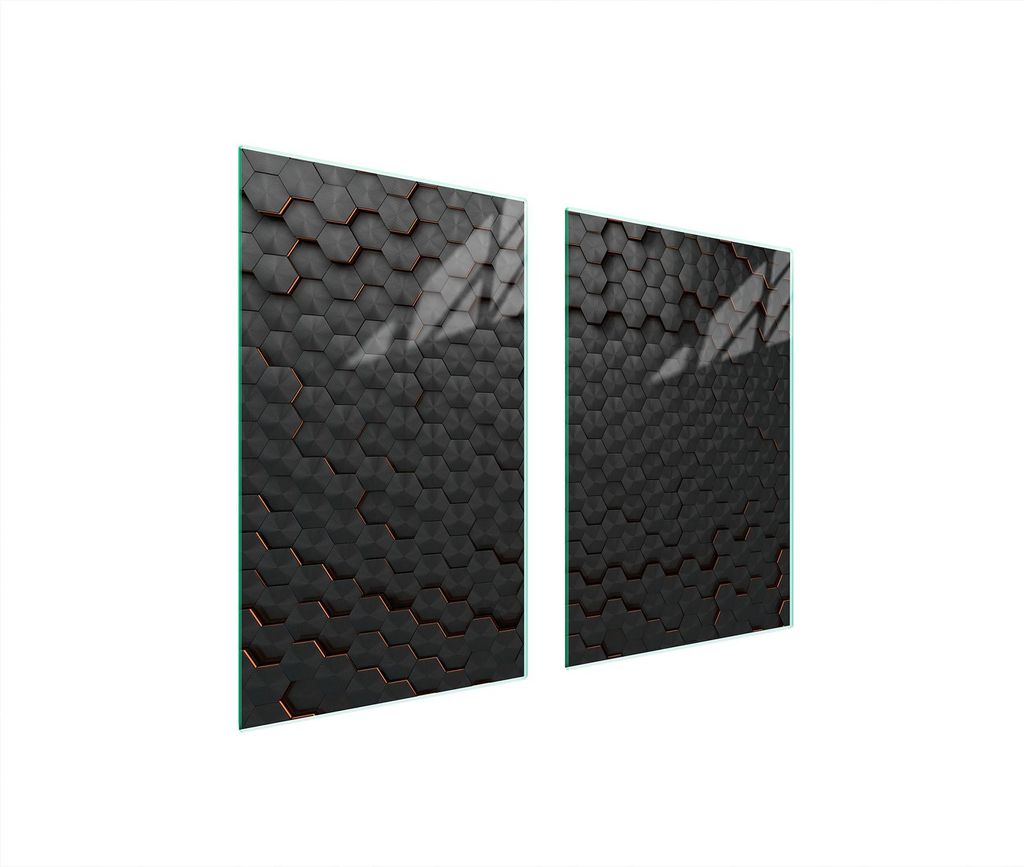 Glasschutzplatte Für Küche 65X52 Schwarz