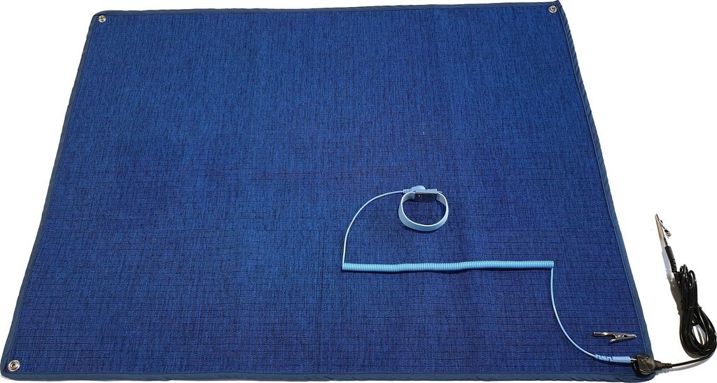 Minadax Innovative Anstistatik Arbeitsmatte 60cm x 30cm | Einzigartiges Antistatisches ESD-Gewebe - Textil - Kein Silikon | Türkiye | Inkl. Mansch...