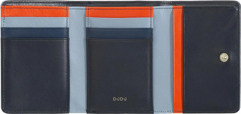 Porte-monnaie en Cuir Véritable DuDu Corsica Format Compact de 11 cm RFID - 8