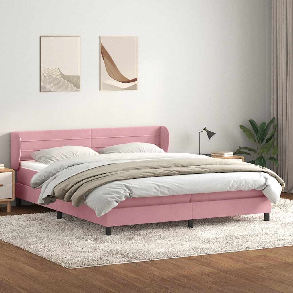 Maison Exclusive - Boxspringbett mit Matratzen Rosa 180x210 cm Samt