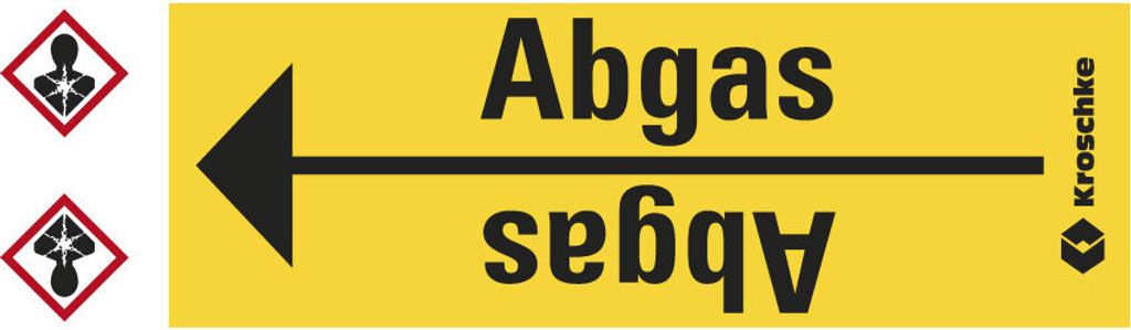 Dreifke Rohrleitungsband Abgas, praxisbewährt, ab Ø 10mm, gelb/schwarz, 33m/Rolle
