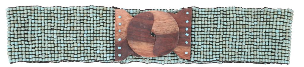 Boho Taillengürtel, Elastischer Gürtel mit Perlen, Breiter Produktbild 