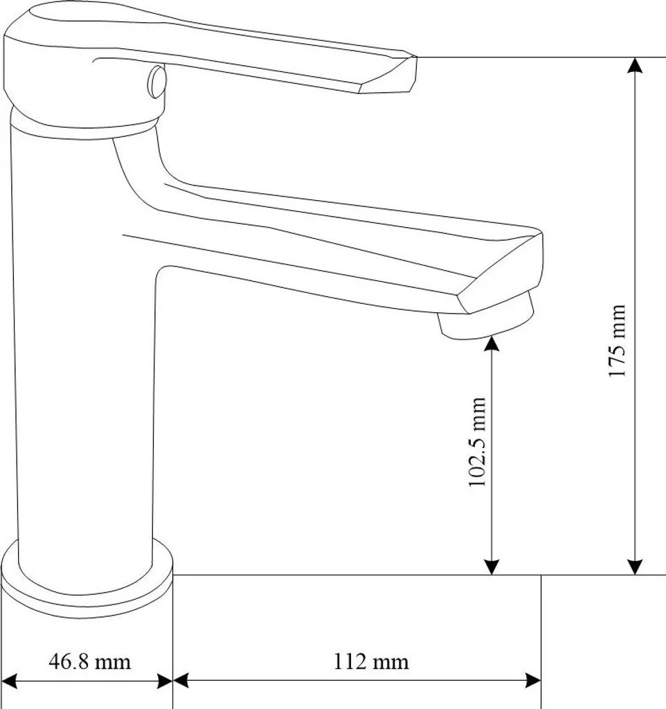 Mitigeur de Lavabo Monocommande Mexen Sabre Chrome pour Vasque Salle de Bain