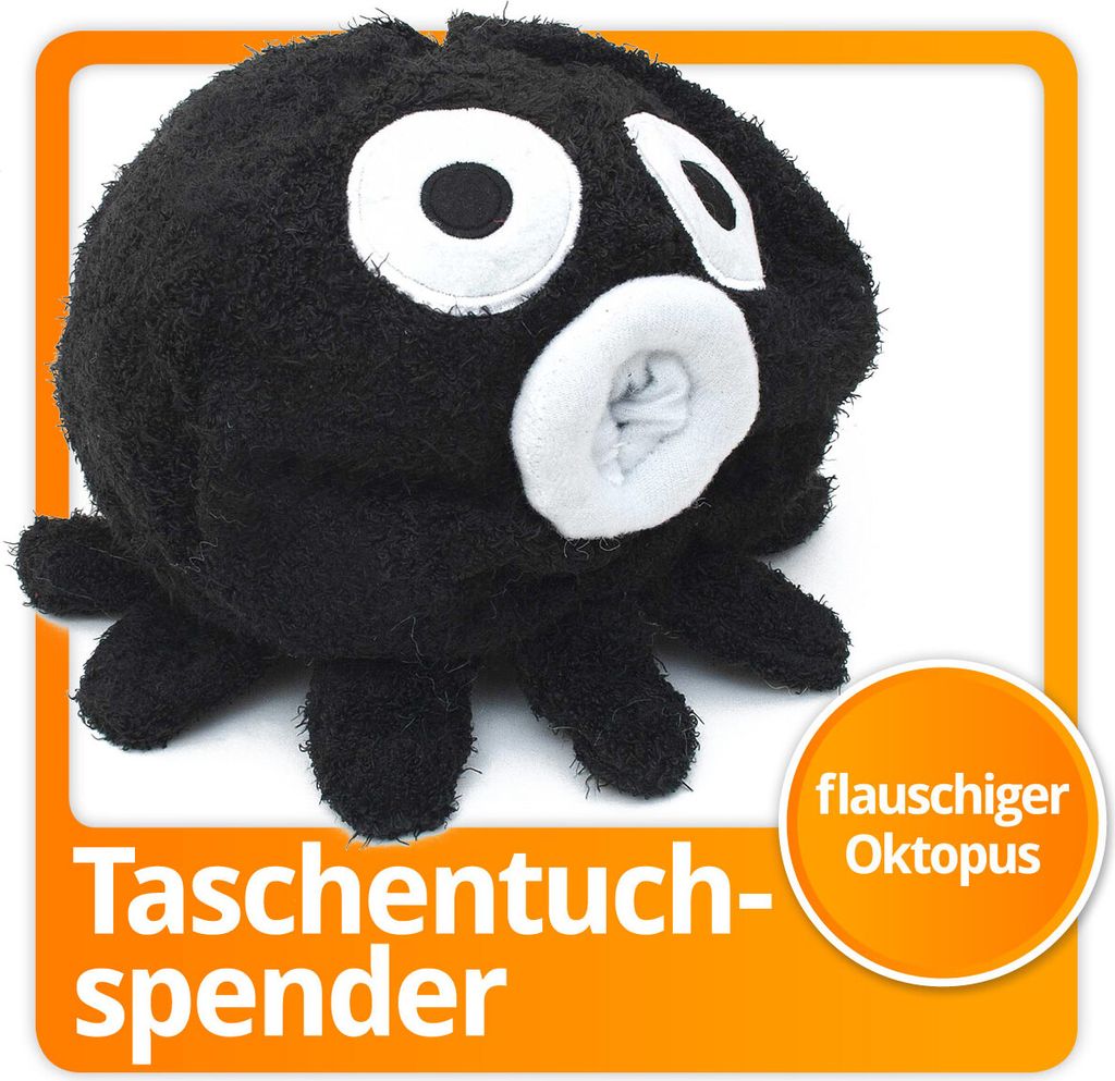 Oktopus Kosmetiktuchspender Taschentuchspender - Schwarz