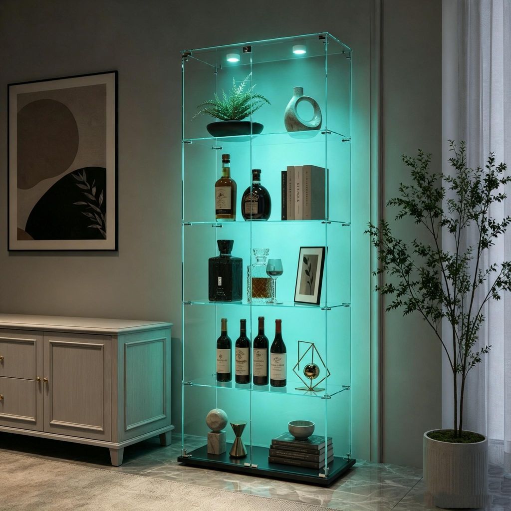 Vetrina espositiva INONEFT in vetro con illuminazione a LED Immagine del prodotto 