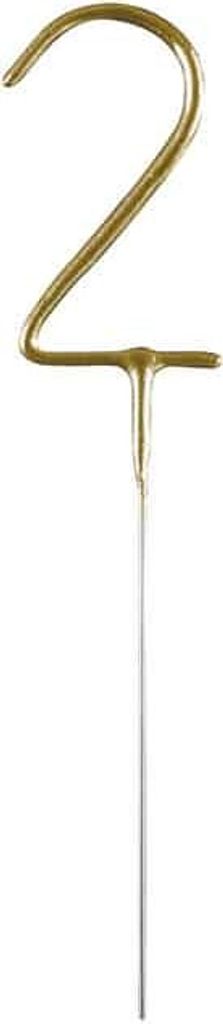 Wunderkerze Zahl - 2 - gold