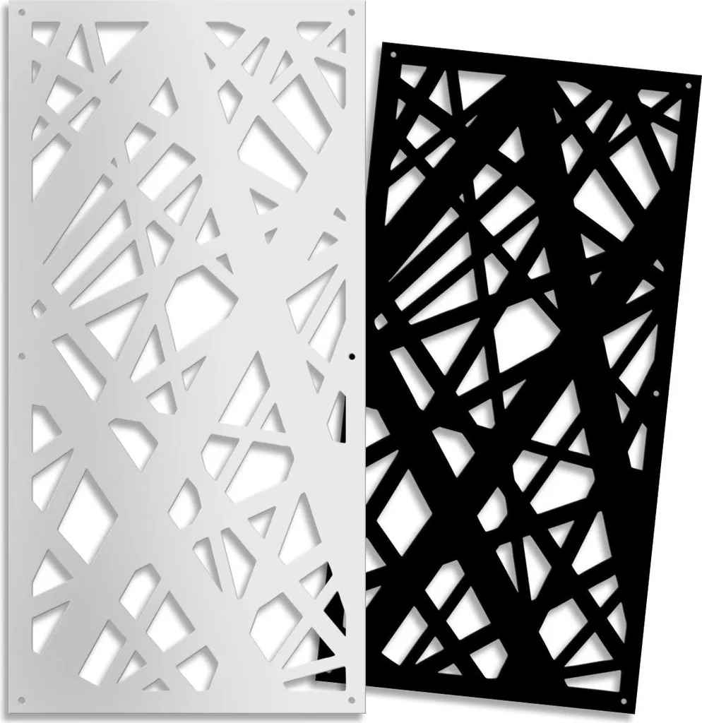 Divisorio Ambiente DIAGONAL LARGE PVC Nero 10mm 73x148 Decorativo