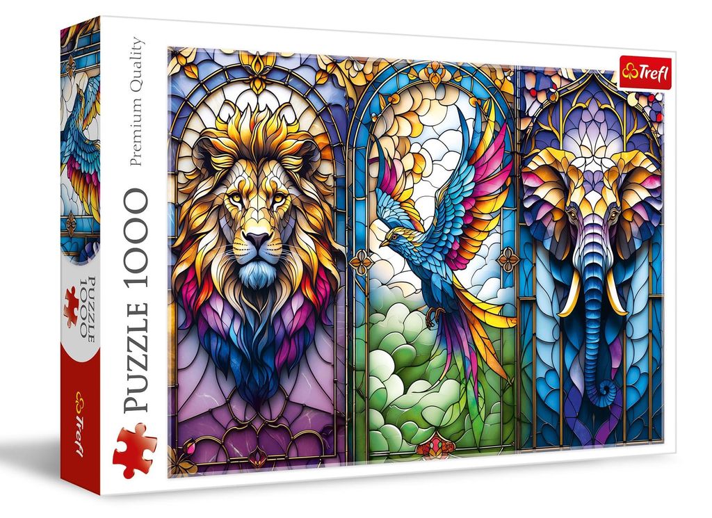1000 puzzle di vetro colorato: Animali 10957 Immagine del prodotto 