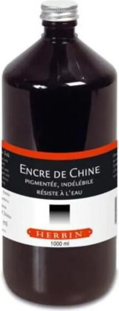 Encre de Chine Herbin 1000 ml pour Calligraphie Latine et Dessins