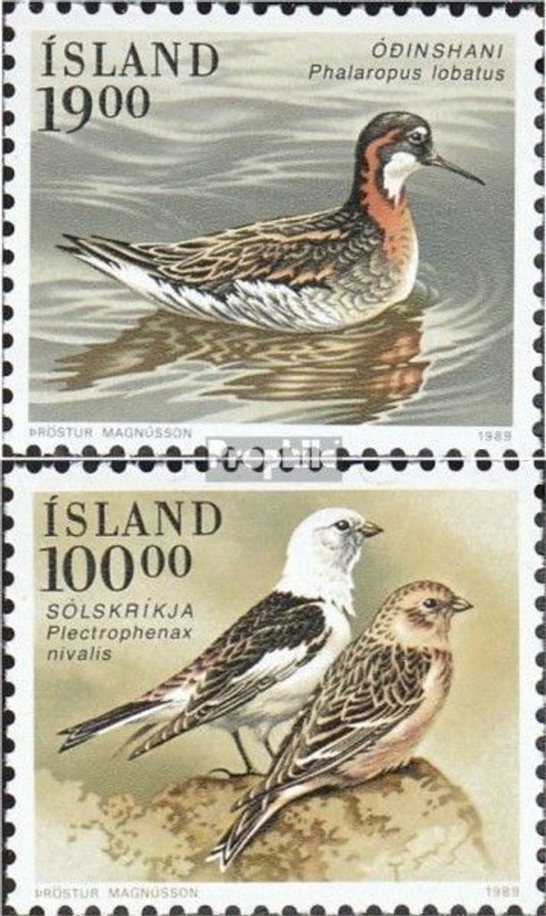 Briefmarken Island 1989 Mi 697-698 (kompl.Ausg.) postfrisch Vögel