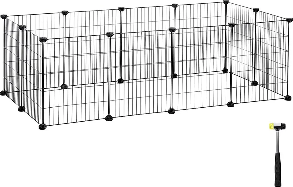 Espace de jeu sécurisé pour petits animaux cage 12 grilles d'intérieur