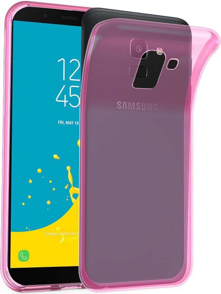 Cadorabo Hülle für Samsung Galaxy J6 2018 Schutz Hülle in Pink Schutzhülle TPU Silikon Cover Etui Case