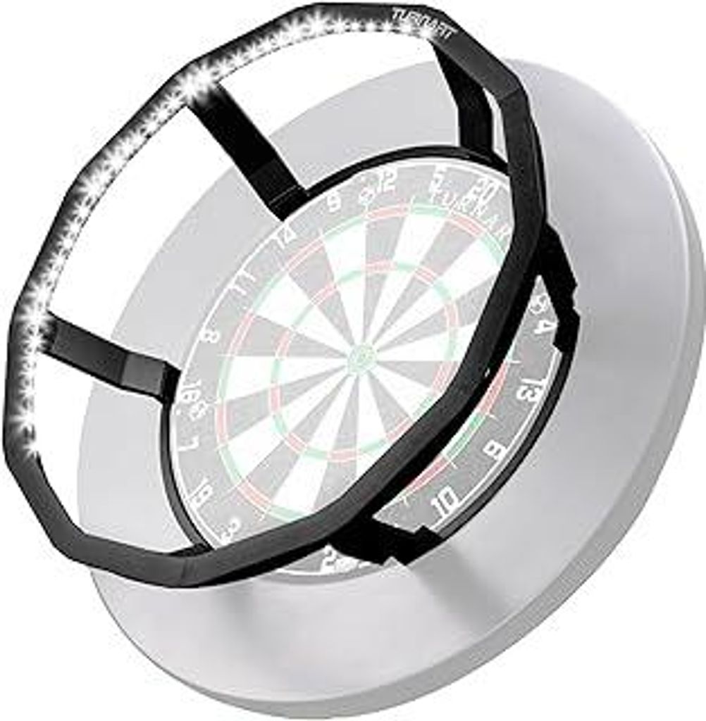 Turnart Dartscheibe Beleuchtung,360°Pro Dart Beleuchtung für Dartscheibe Kork Helligkeitsregelung Dart Licht für Dartscheibe Steeldart-90 LED Da...