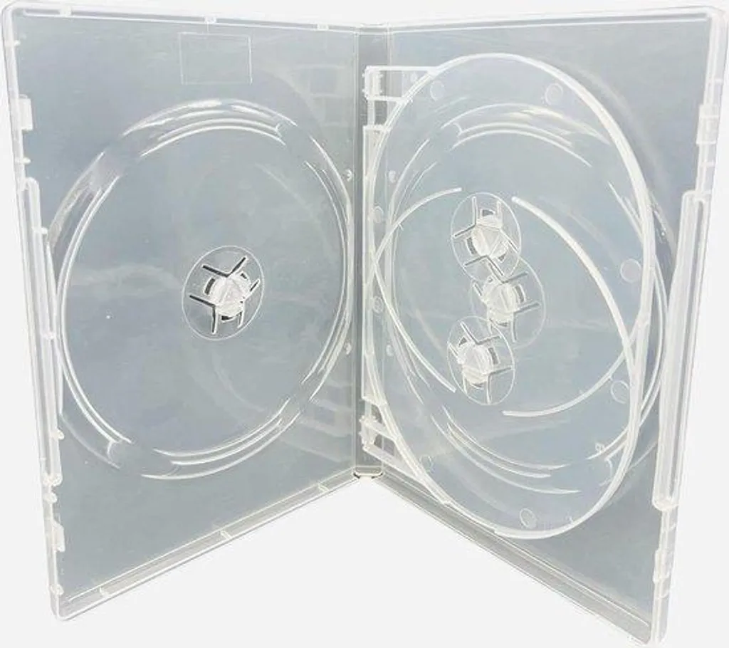 Boîtier 4 Disques Haute Qualité Dos 14mm avec Film Plastique pour Jaquette