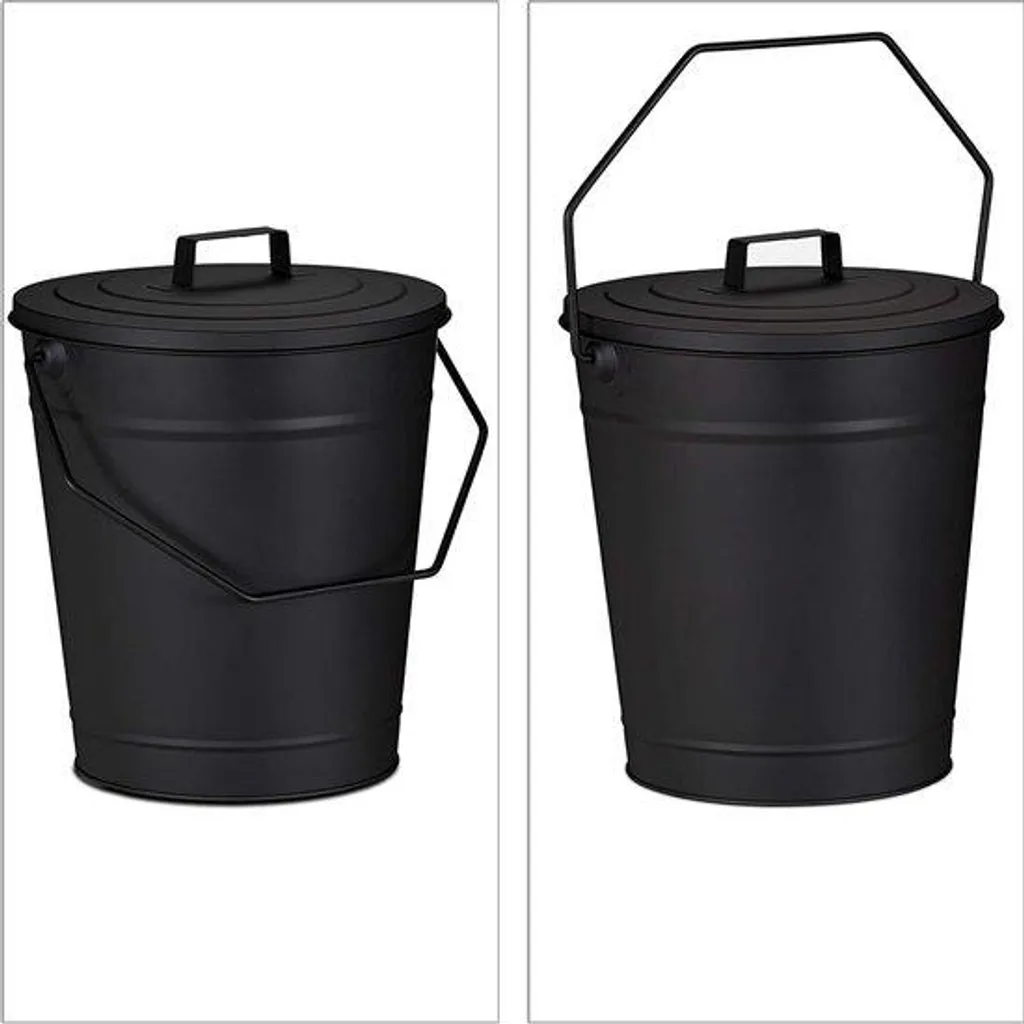 Refroidisseur pour cendres 12L haute résistance en acier noir robuste