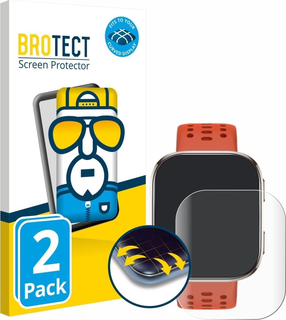 2x BROTECT Fullscreen Schutzfolie für Huami Amazfit Bip 6 Produktbild 