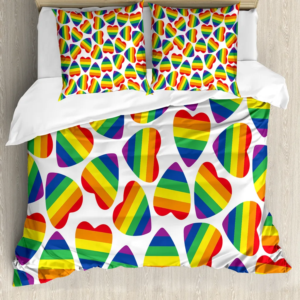 Copripiumino ABAKUHAUS Cuore Colorato 200x200 Antiacaro | Offerta Online