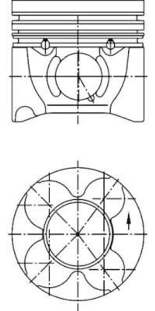 KOLBENSCHMIDT 40406600 Kolben OE 0628L2 kompatibel mit Astra F, Astra G, Picnic, 607, 406, Phedra, Ulysse, C8, C5