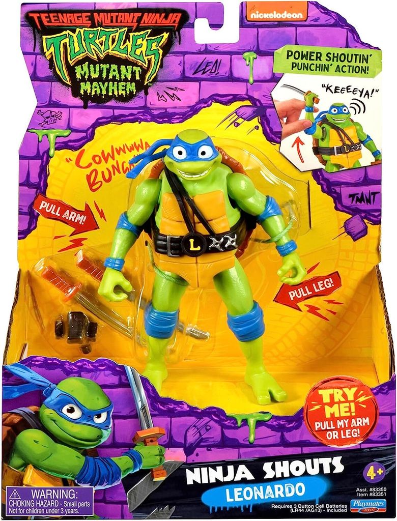 Teenage Mutant Ninja Turtles Ninja Shouts Leonardo, 4 Jahr(e), Ninja Turtles, Mehrfarbig, Kunststoff